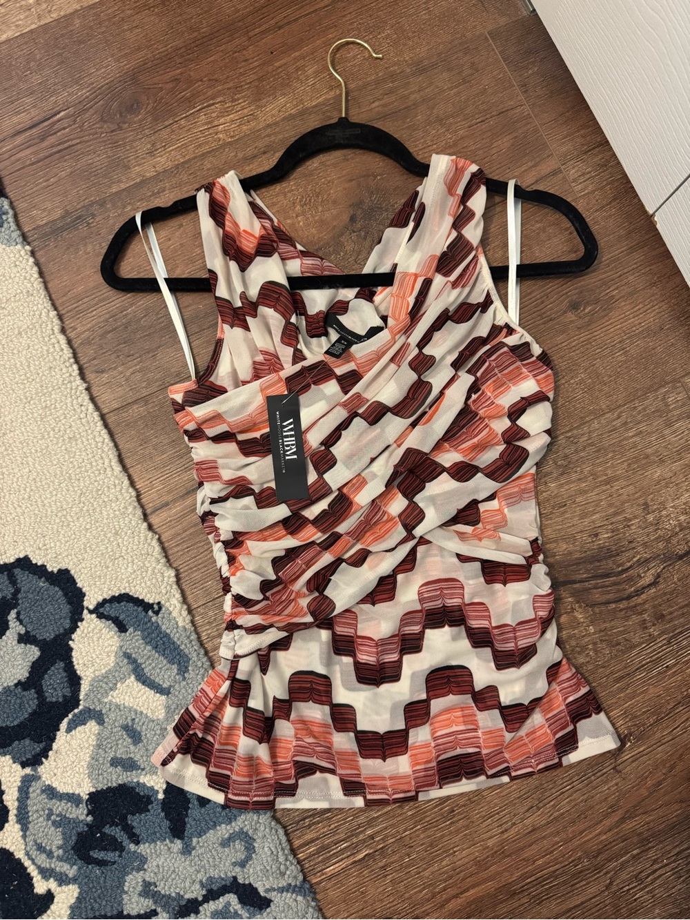 WHBM crisscross blouse